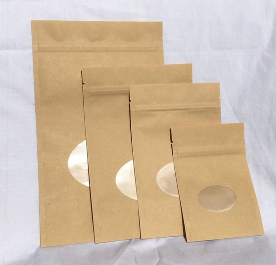ide packaging Kraft Paper Stand Up Pouch