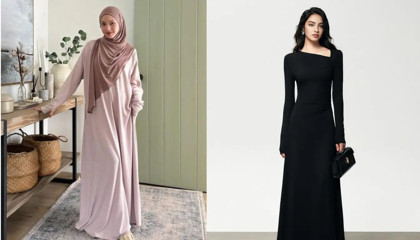 Ilustrasi Gamis Berbahan Spandex Ilustrasi Gamis Berbahan Spandex