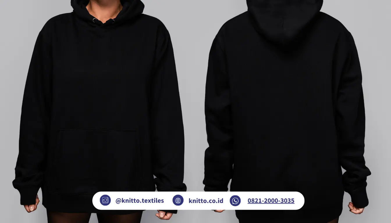 Ilustrasi Hoodie Warna Hitam - Artikel Cara Menghitamkan Hoodie yang Pudar