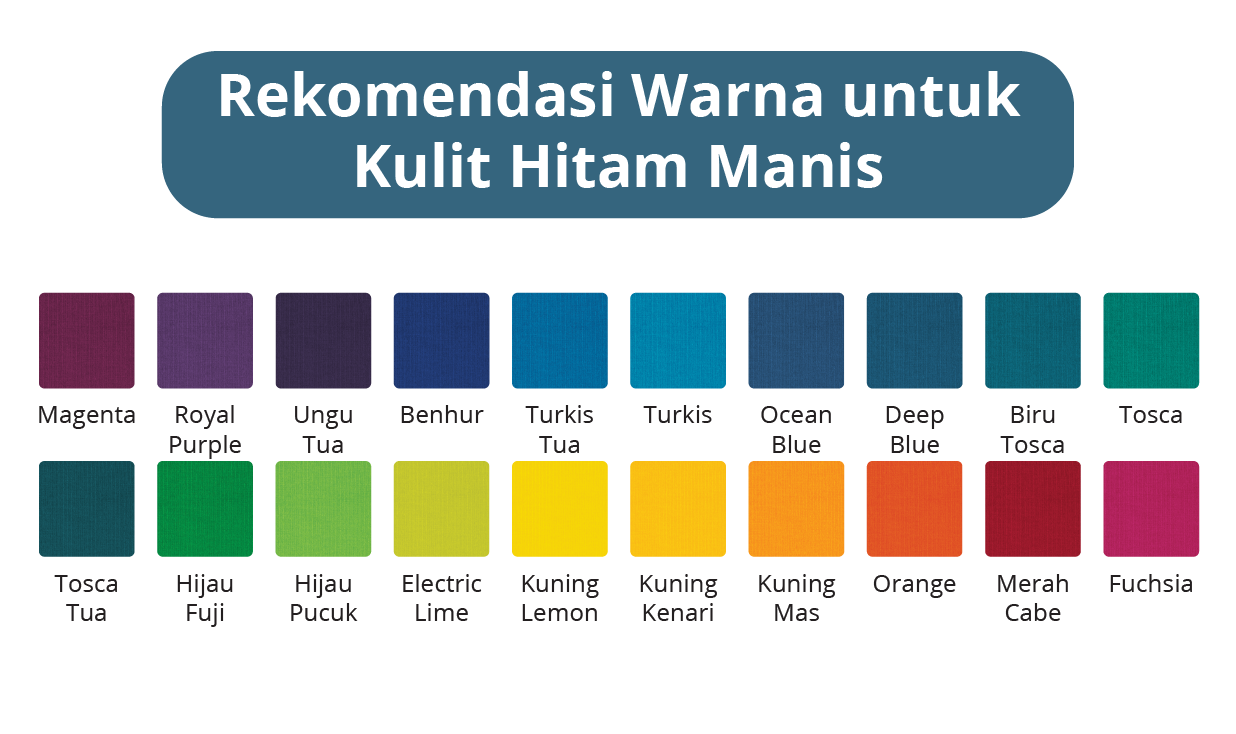 warna untuk kulit hitam manis