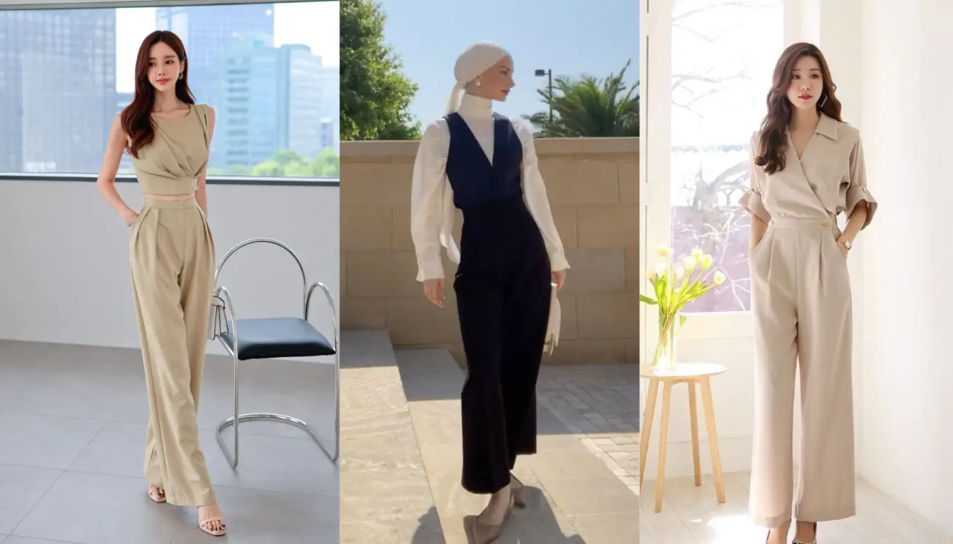 Ilustrasi Jumpsuit sebagai OOTD kondangan Ilustrasi Jumpsuit sebagai OOTD kondangan