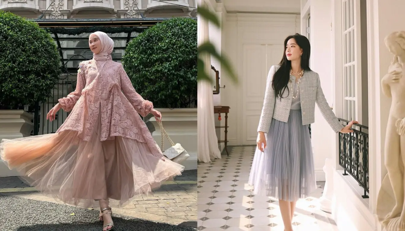 Ilustrasi OOTD Kondangan dengan Rok Tutu Ilustrasi OOTD Kondangan dengan Rok Tutu