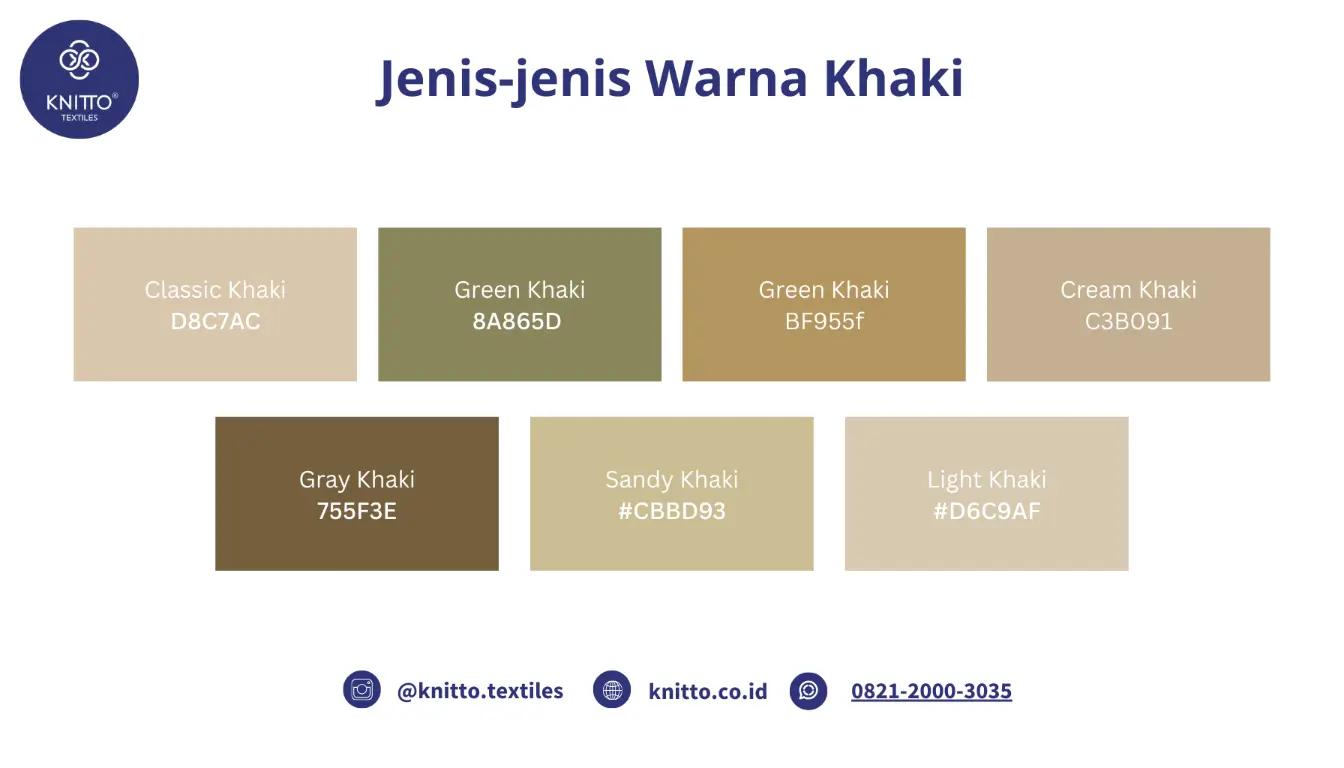 Jenis jenis Warna Khaki Jenis jenis Warna Khaki