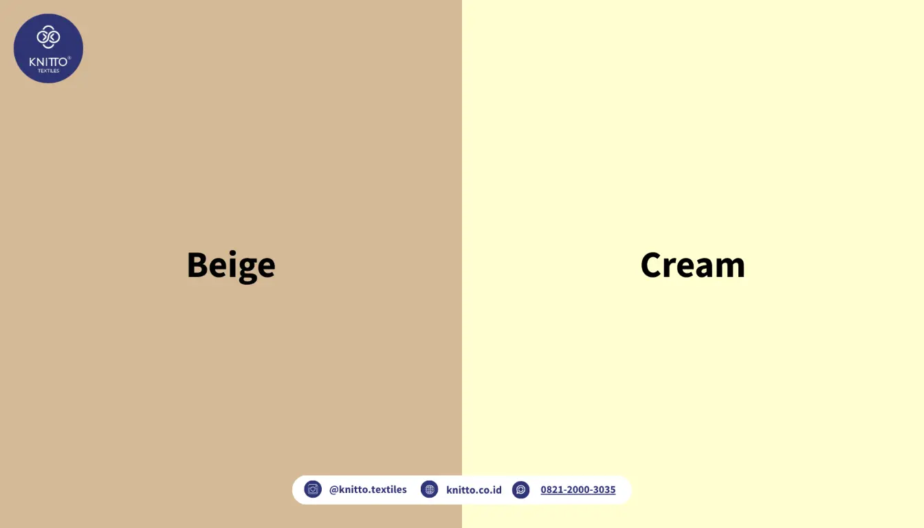 Perbedaan Beige dan Cream Perbedaan Beige dan Cream