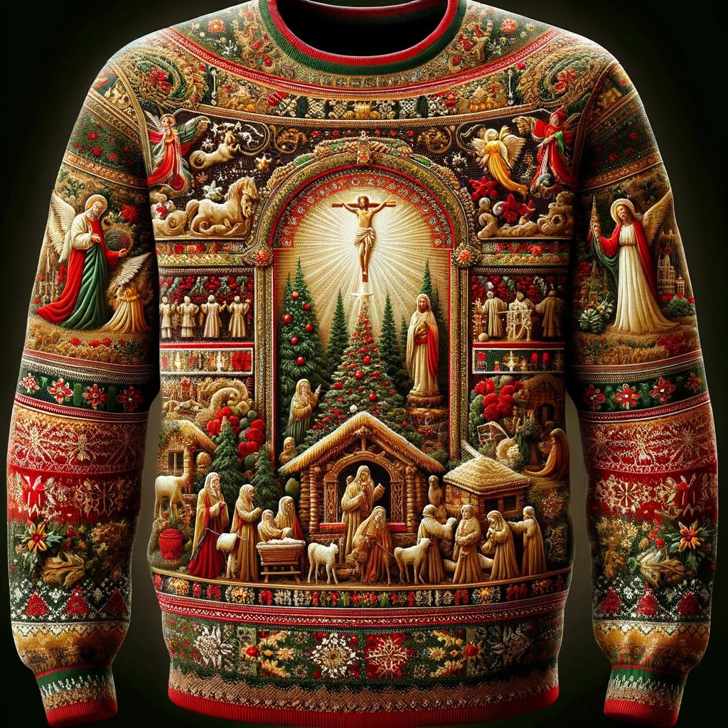Sweater Natal Pria Dengan Desain Kultural
