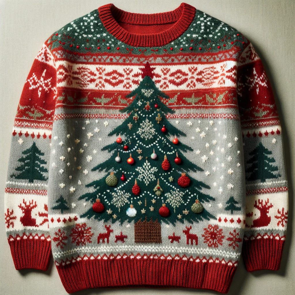 Sweater Natal Pria Dengan Motif Klasik 
