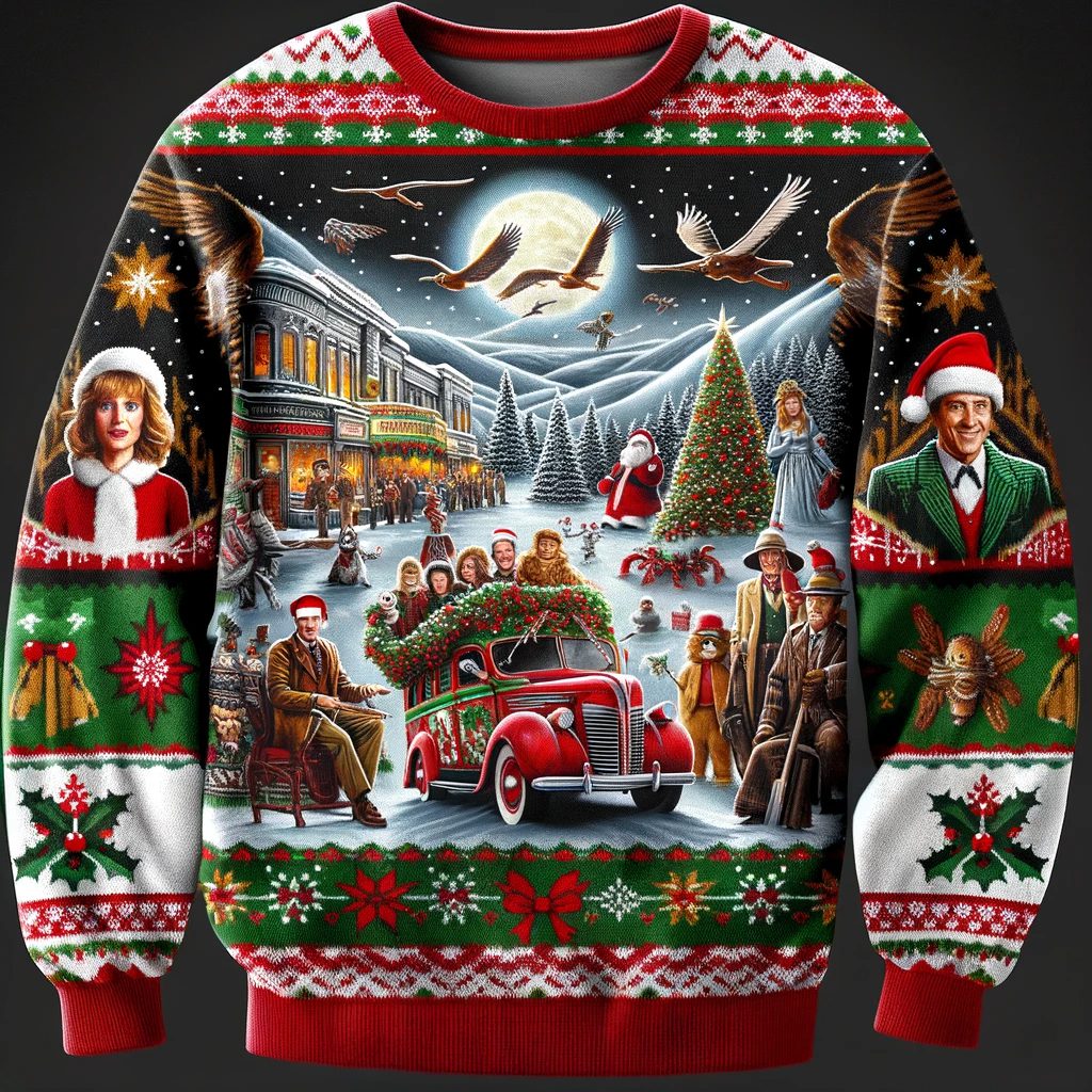 Sweater Natal Pria Dengan Tema Film Natal