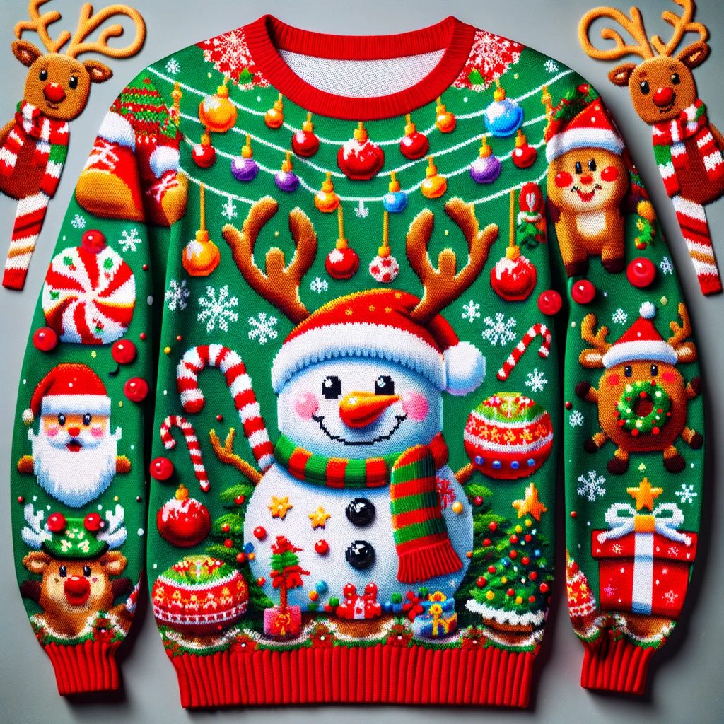 Sweater Natal Pria Dengan Tema Lucu