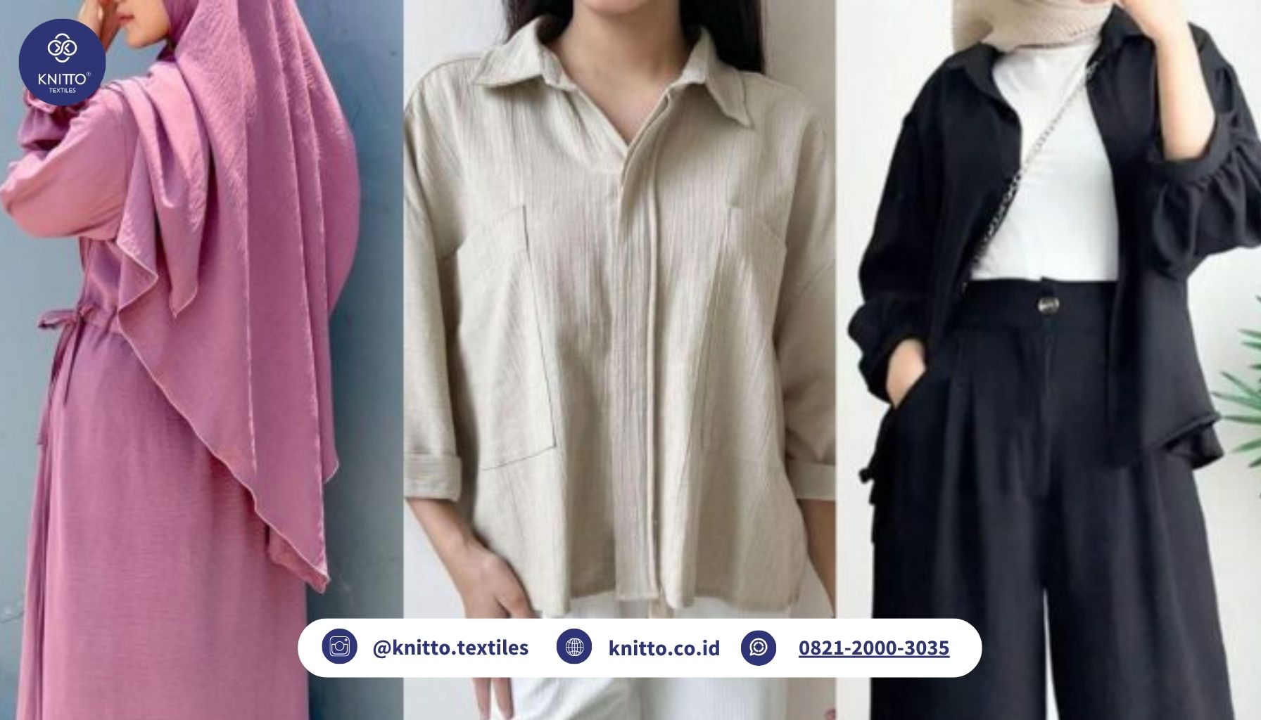 pakaian berbahan crinkle airflow