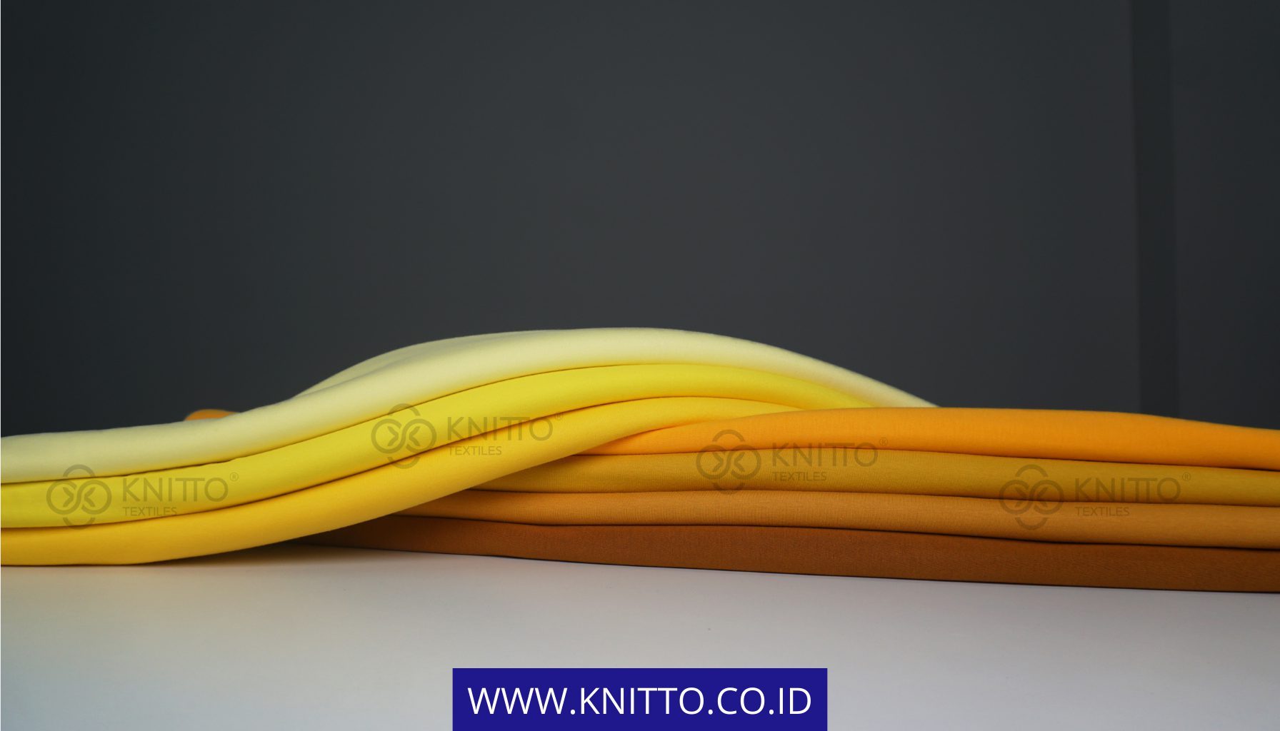 Koleksi Bahan Kaos Cotton Combed Warna Kuning Milik Knitto