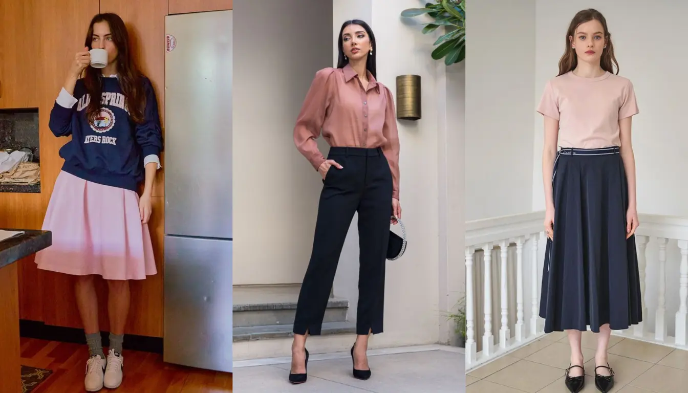 Perpaduan Warna Pink dan Navy Perpaduan Warna Pink dan Navy