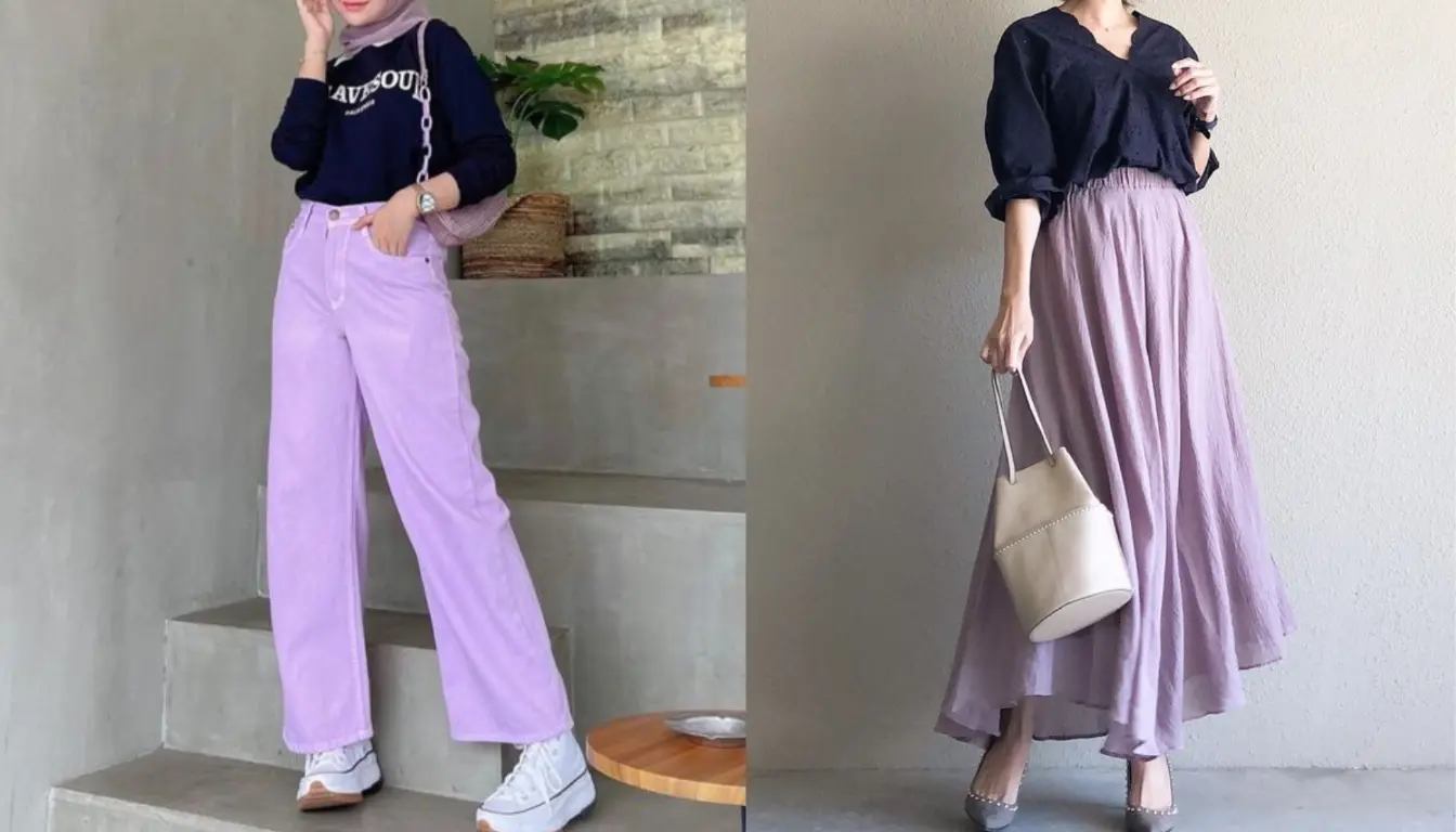 Warna Ungu Cocok dengan Warna Apa? Coba Warna Navy! Warna Ungu Cocok dengan Warna Apa? Coba Warna Navy!