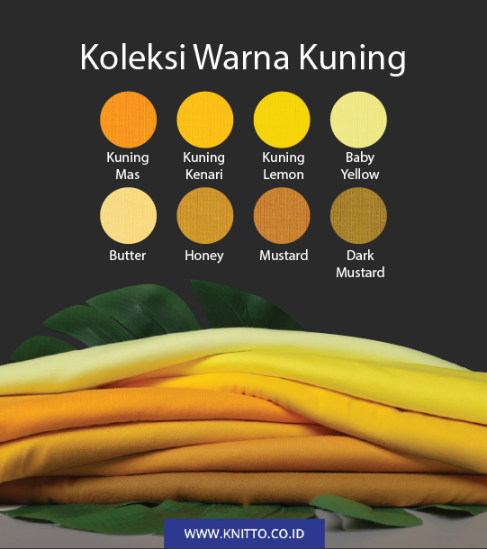 Koleksi Warna Kuning di Cotton Combed 30s Knitto