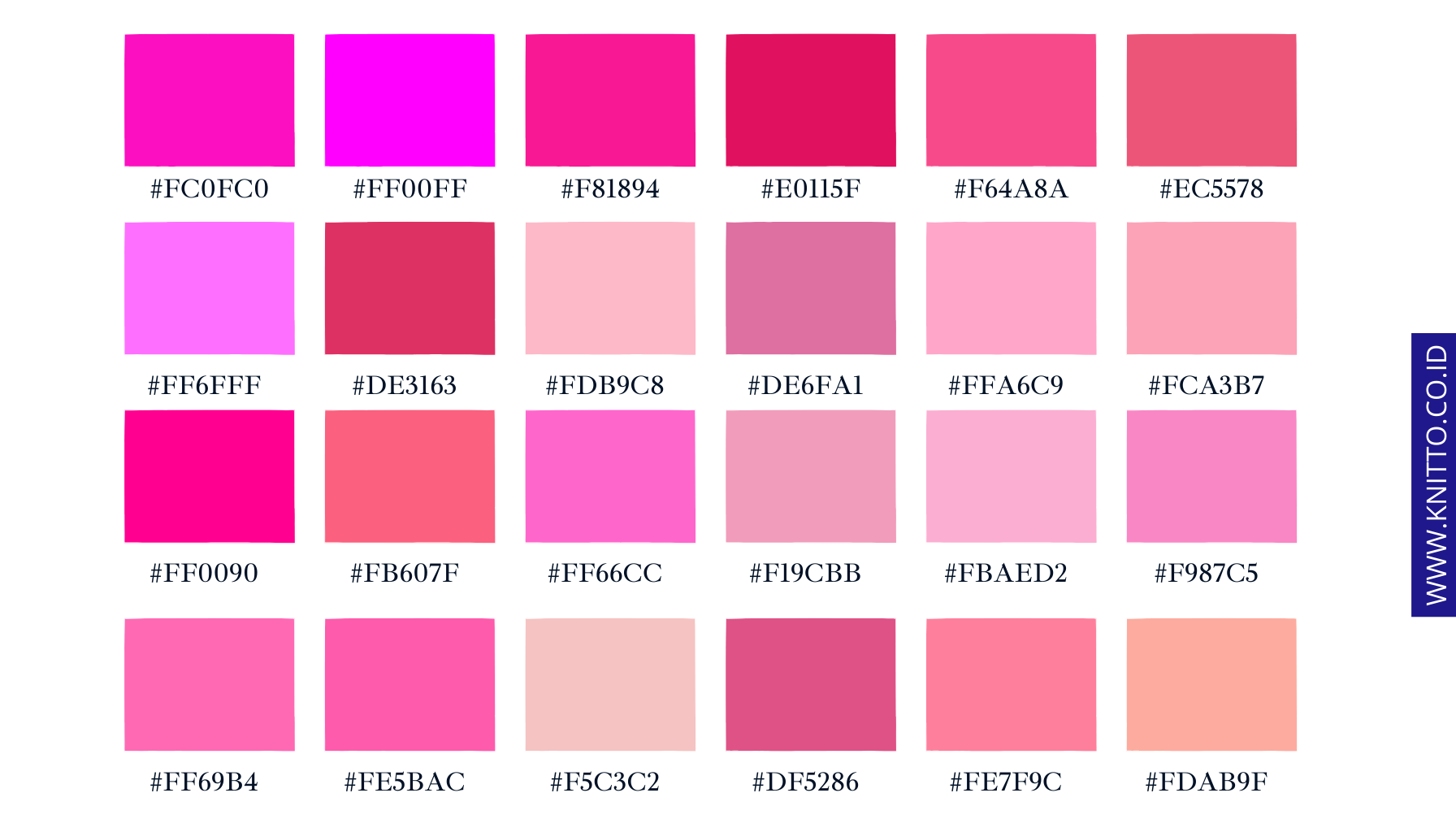 24 Macam-Macam Warna Pink yang Wajib Diketahui