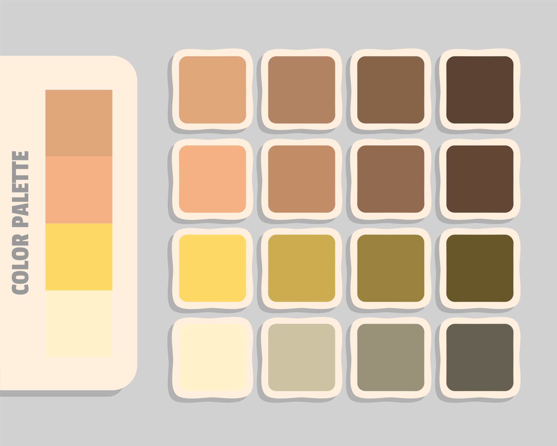 Contoh Palet Warna Earth Tone dengan Nuansa Coklat, Cream, dan Beige | Sumber Gambar: Freepik
