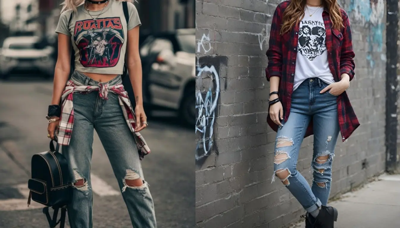 Inspirasi OOTD dengan Grunge Style