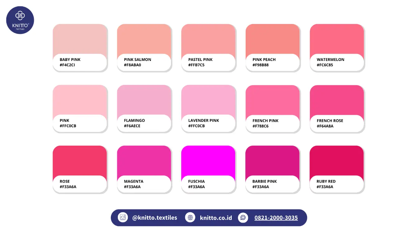 45+ Macam-macam Warna Pink dan Kodenya, Banyak Ragamnya! Macam-macam Warna Pink dan Kode Warnanya