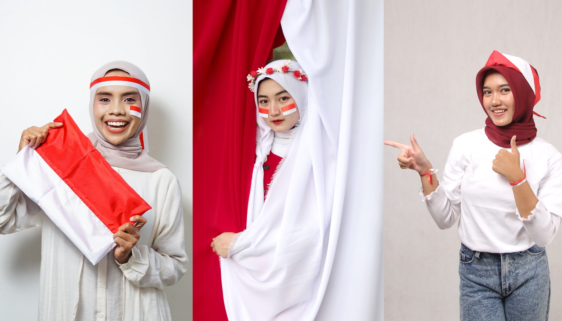 Beberapa Inspirasi Warna Hijab untuk Baju Merah Putih