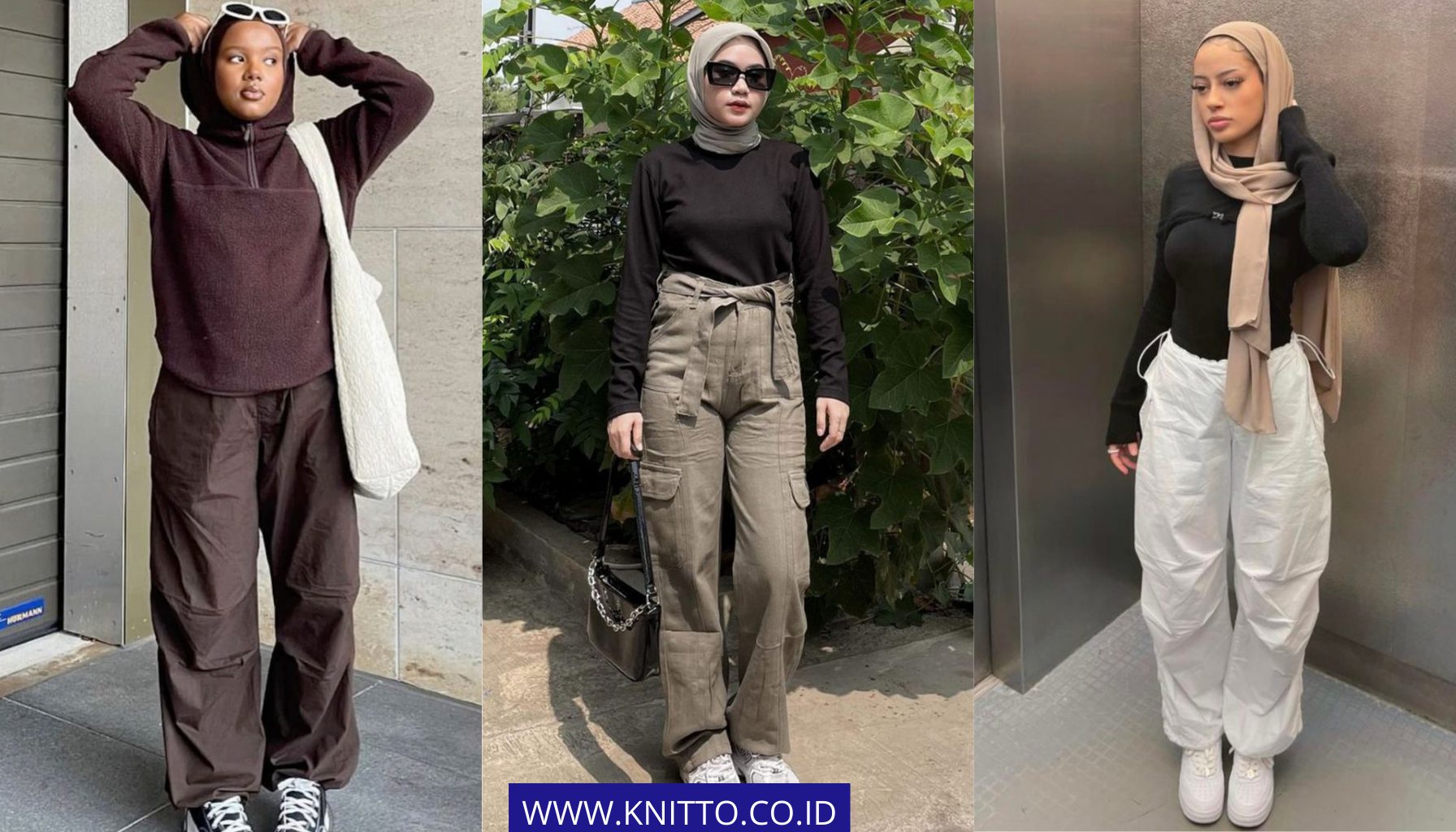 Beberapa Style yang Bisa Dicoba untuk OOTD Celana Cargo Wanita Hijab | Sumber Gambar: Pinterest