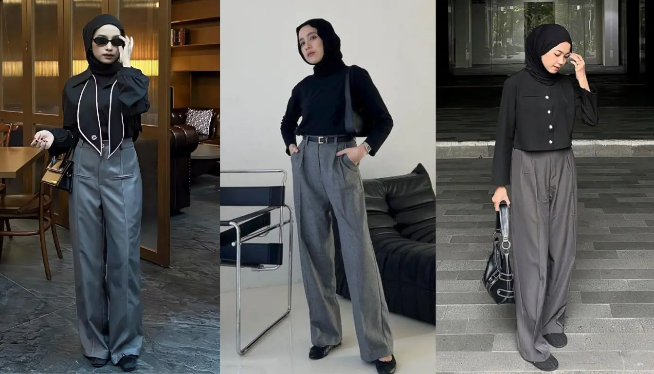 Celana Abu Abu Cocok dengan Baju Warna Apa? Baju Warna Hitam