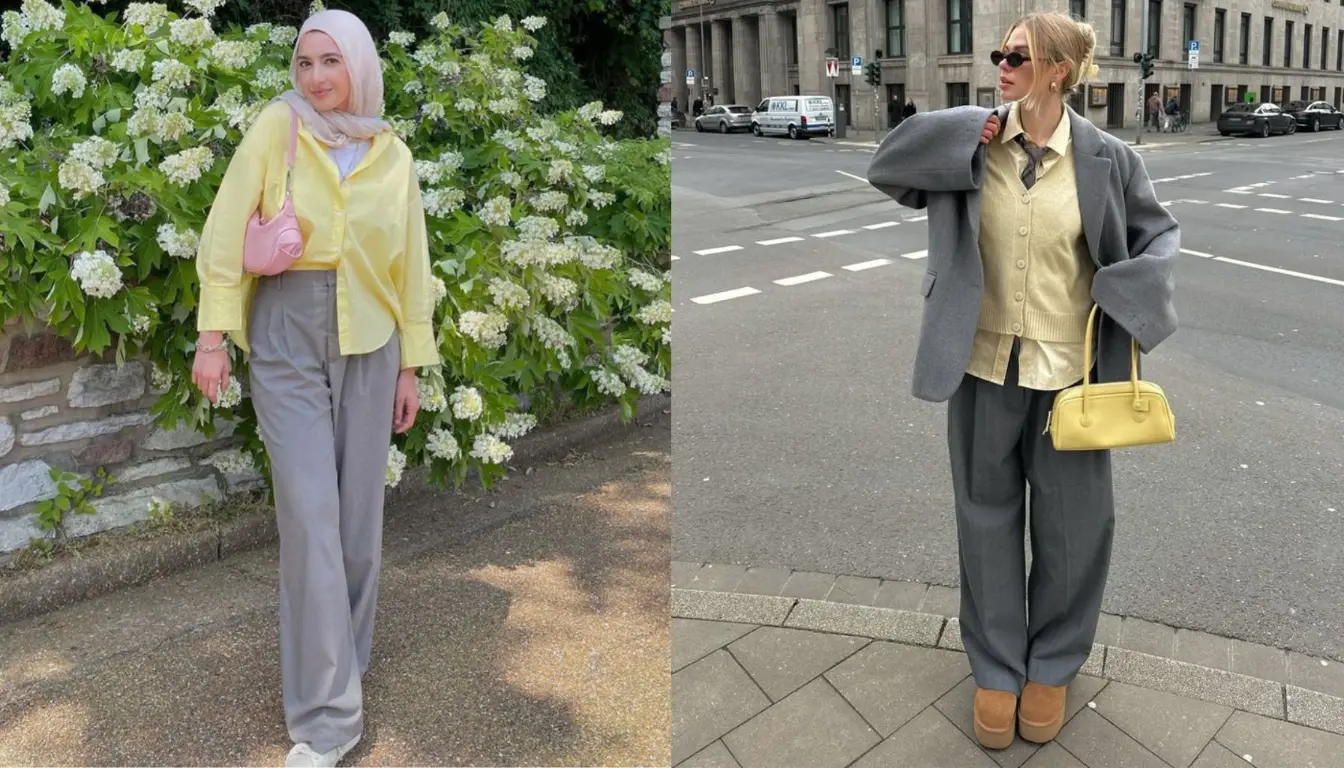Celana Abu Abu Cocok dengan Baju Warna Apa? Baju Warna Kuning