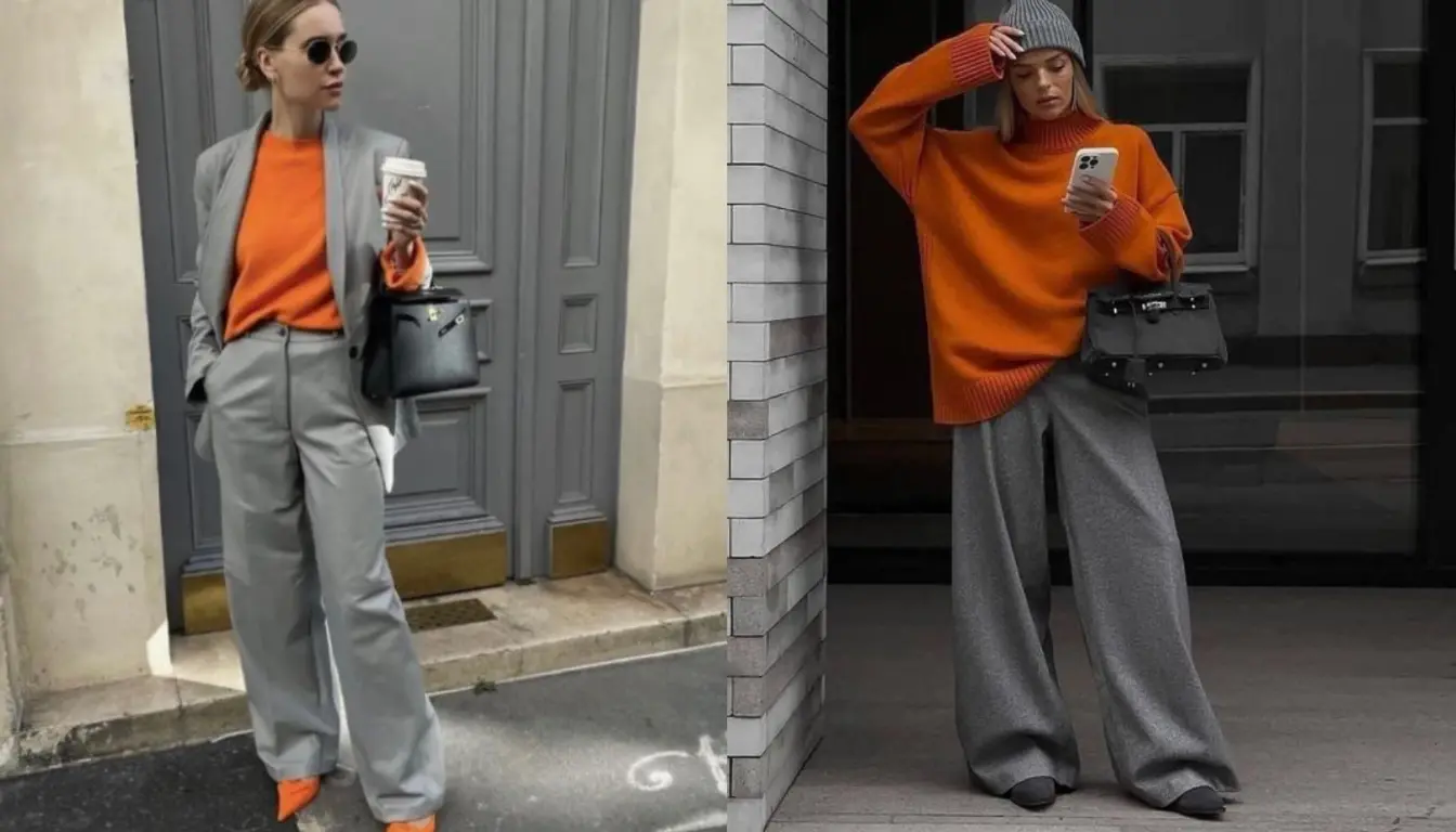 Celana Abu Abu Cocok dengan Baju Warna Apa? Baju Warna Oranye