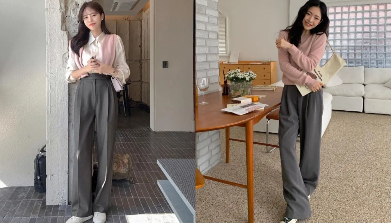 Celana Abu Abu Cocok dengan Baju Warna Apa? Baju Warna Soft Pink