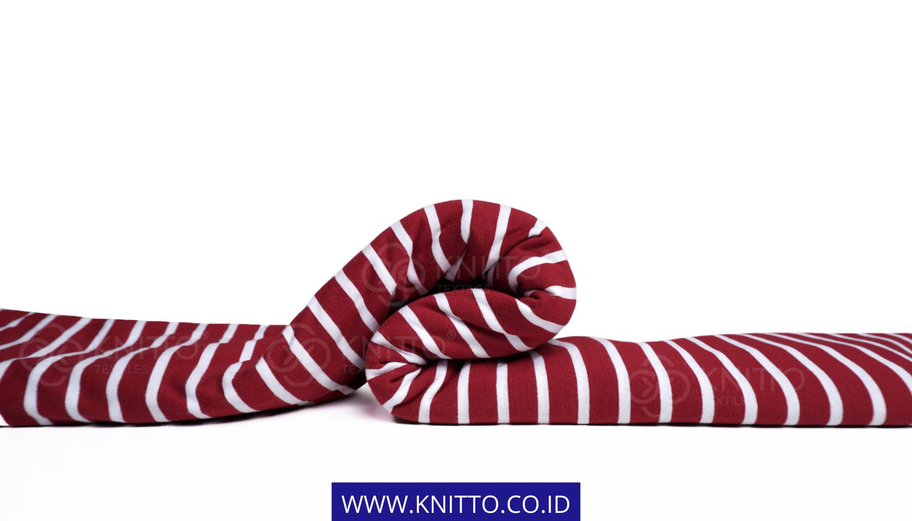 Knitto's Cotton Combed Stripes Type 2 Maroon Putih