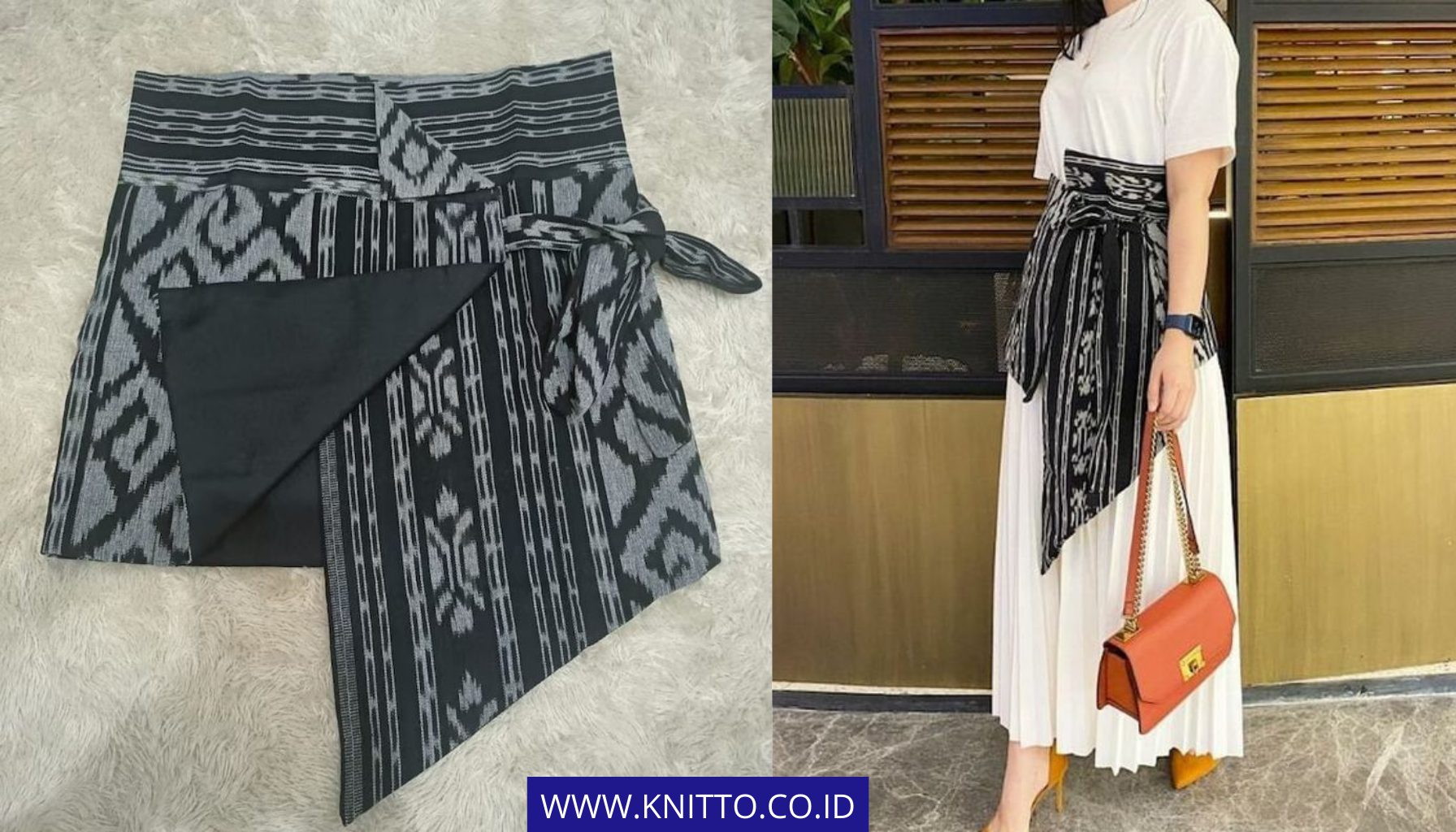 Contoh Obi Belt dengan Motif Batik Jumputan | Sumber Gambar: Pinterest