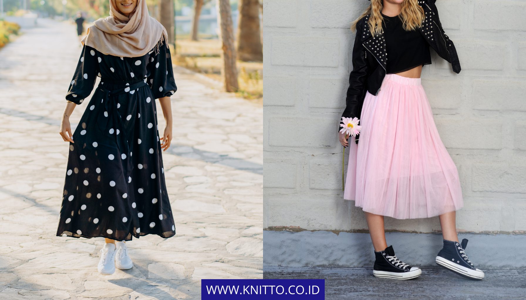 Outfit Nonton Konser Dress atau Rok dan Sneakers