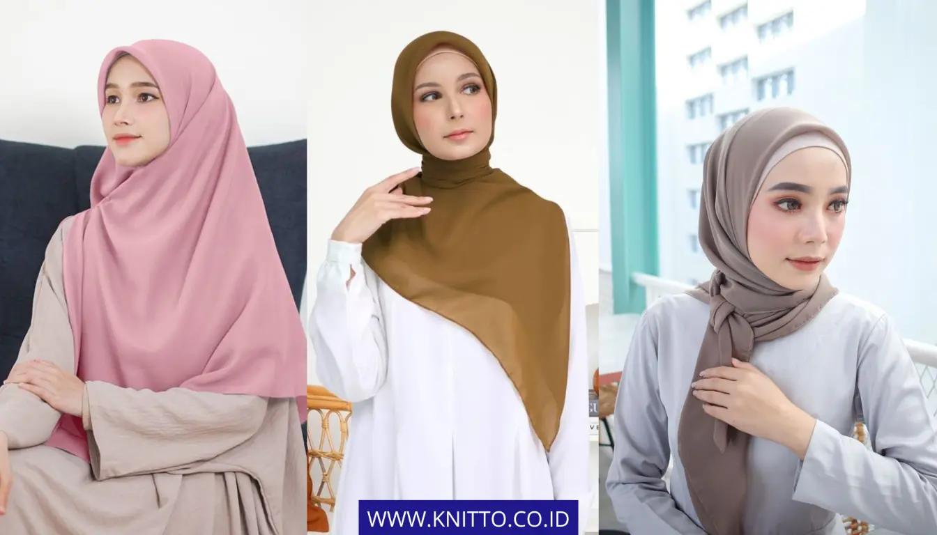 Contoh Berbagai Macam Styling dengan Hijab Polycotton | Sumber Gambar: Pinterest