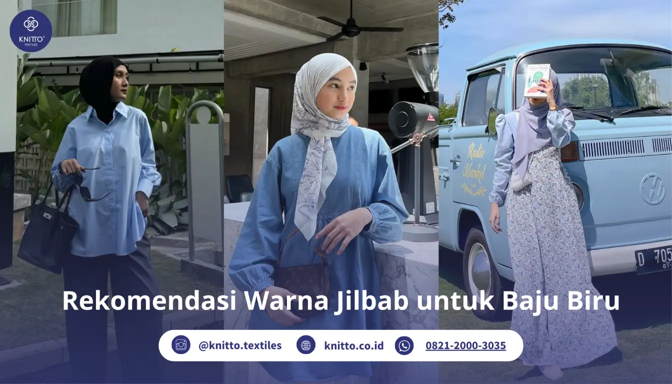 Baju Biru Cocok dengan Jilbab Warna Apa