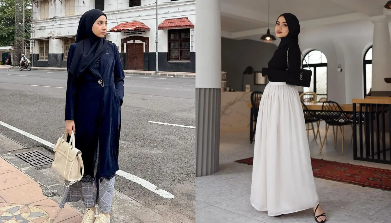 Baju Hitam Cocok dengan Jilbab Warna Apa - Hitam