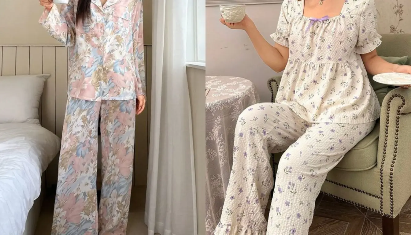 Baju Tidur Wanita Motif Floral