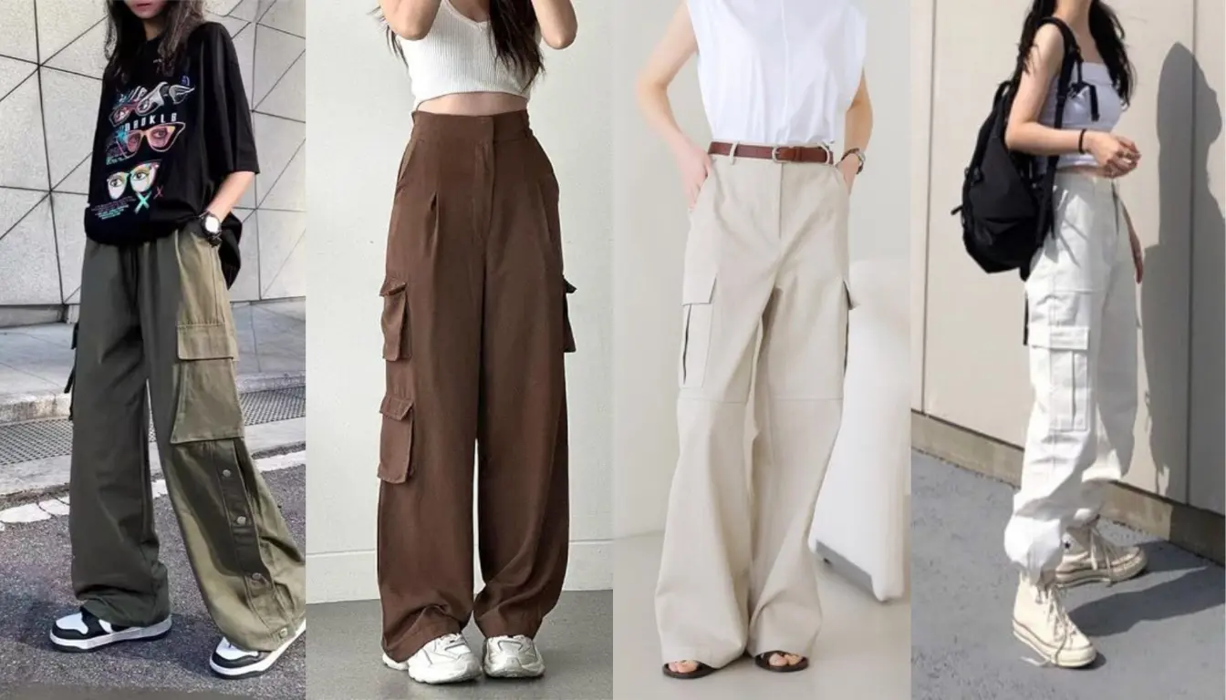 Inspirasi OOTD Celana Cargo Wanita Korea