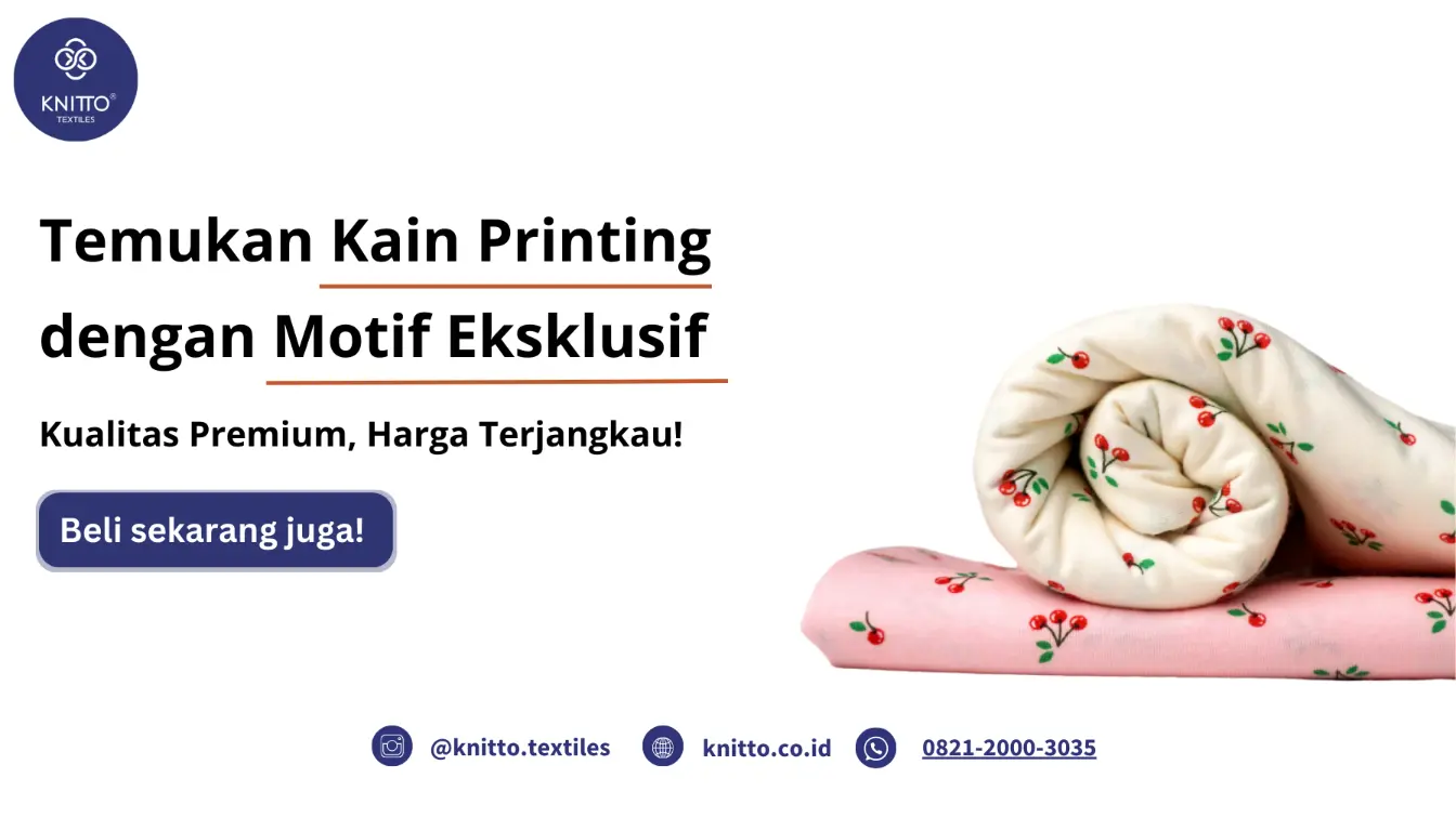 Kain Motif Cherry dengan Kualitas Premium dari Knitto Tekstil