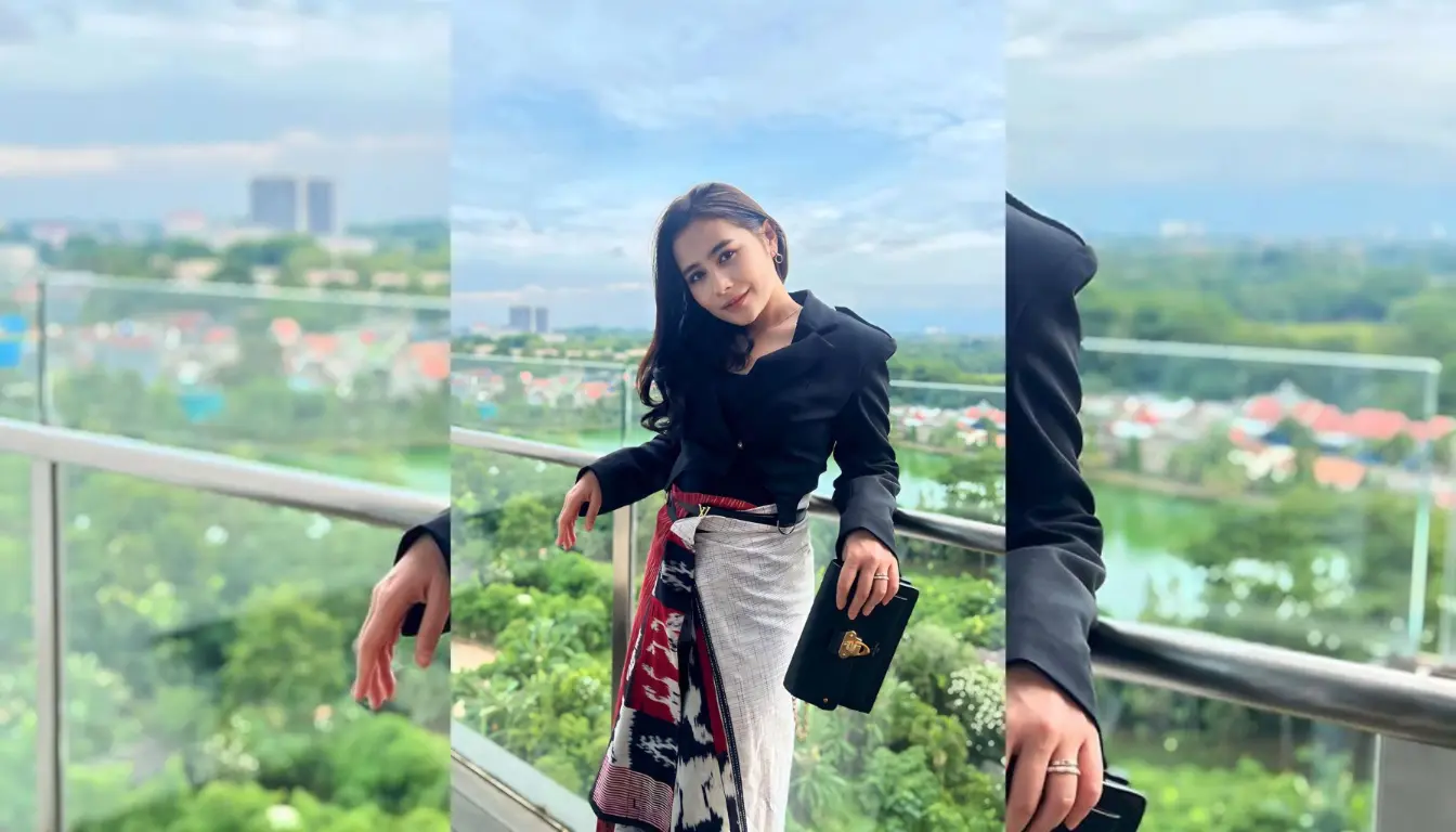 OOTD Rok Lilit dengan Blazer Crop Top