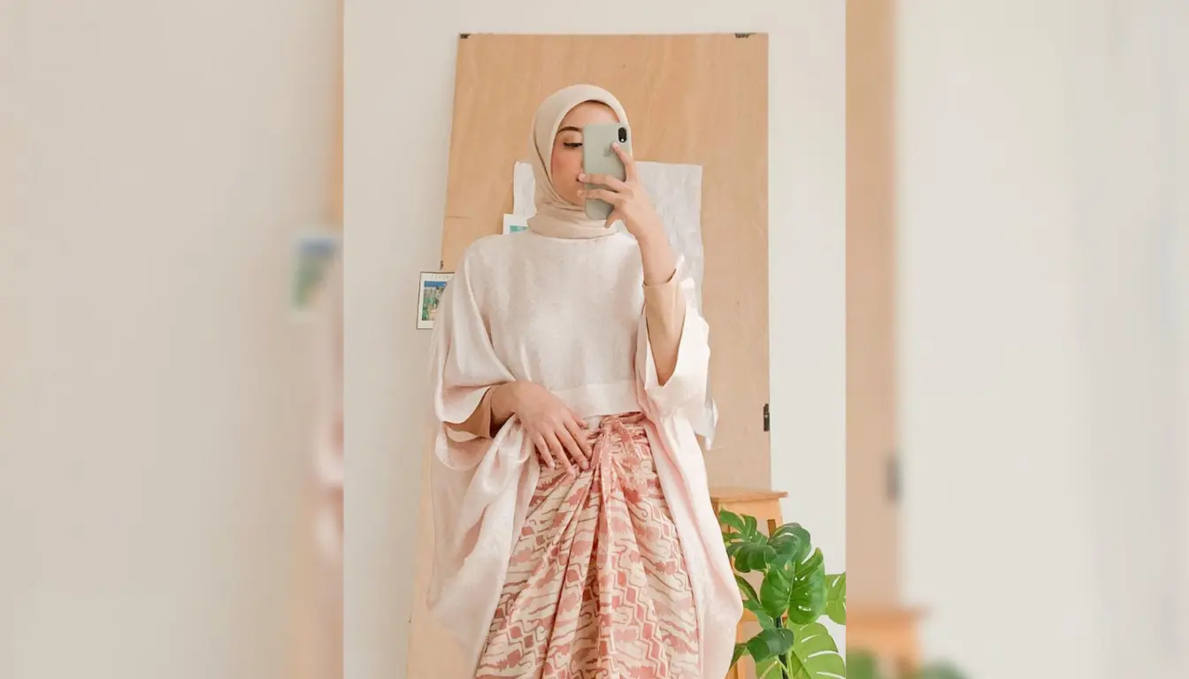 OOTD Rok Lilit dengan Blouse Batwing