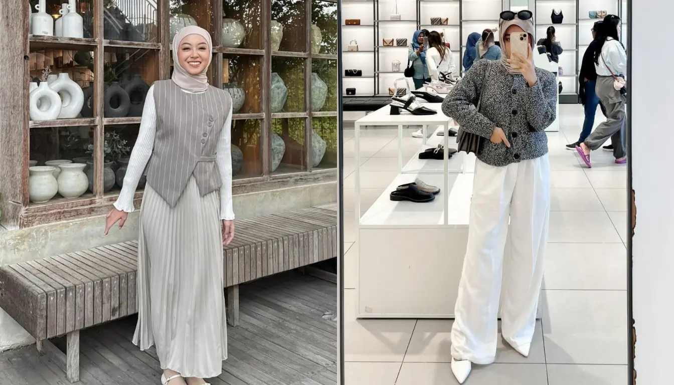 Baju Abu-abu Cocok dengan Jilbab Warna Apa - Nude