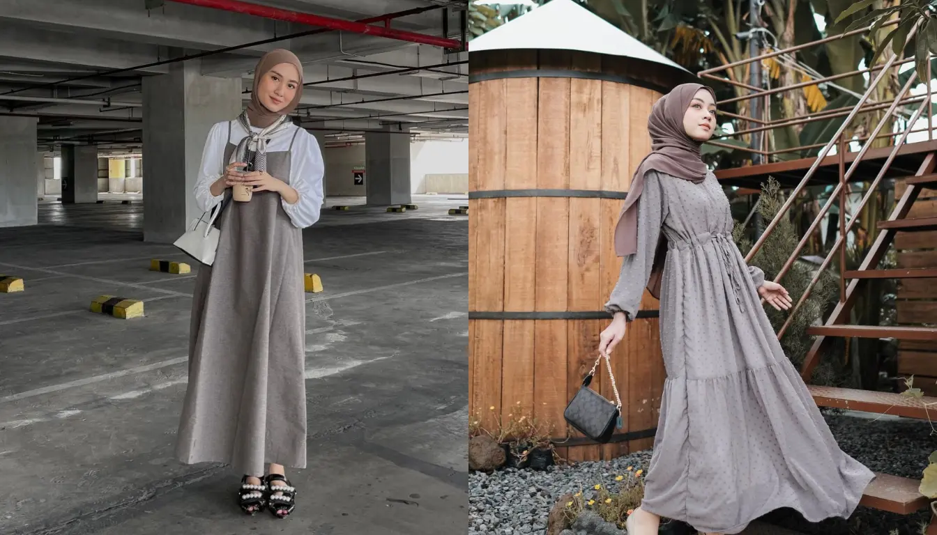 Baju Abu-abu Cocok dengan Jilbab Warna Apa - Cokelat