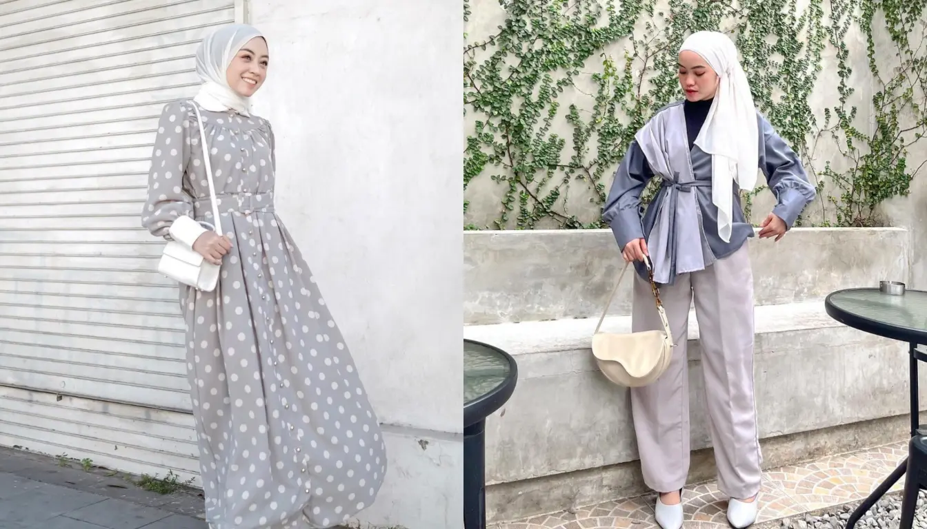 Baju Abu-abu Cocok dengan Jilbab Warna Apa - Putih 