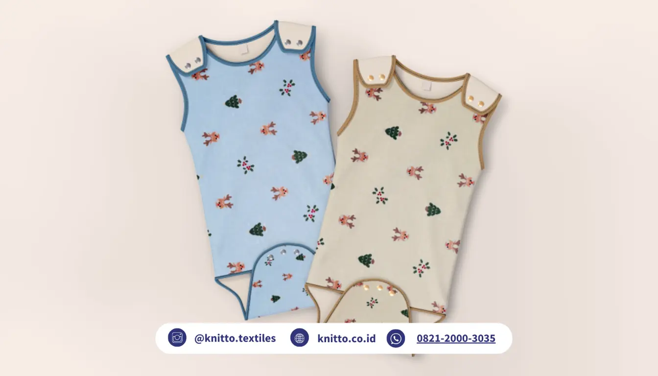 Contoh Motif Christmas Deer di Jumper Bayi