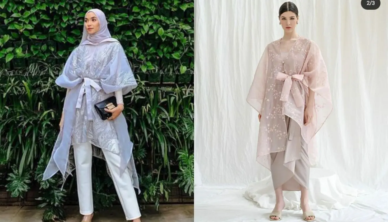 Ilustrasi Outer Brokat Organza