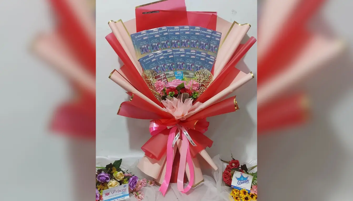 Inspirasi Buket Hari Guru Voucher Belanja instagram.com/queencraft28888