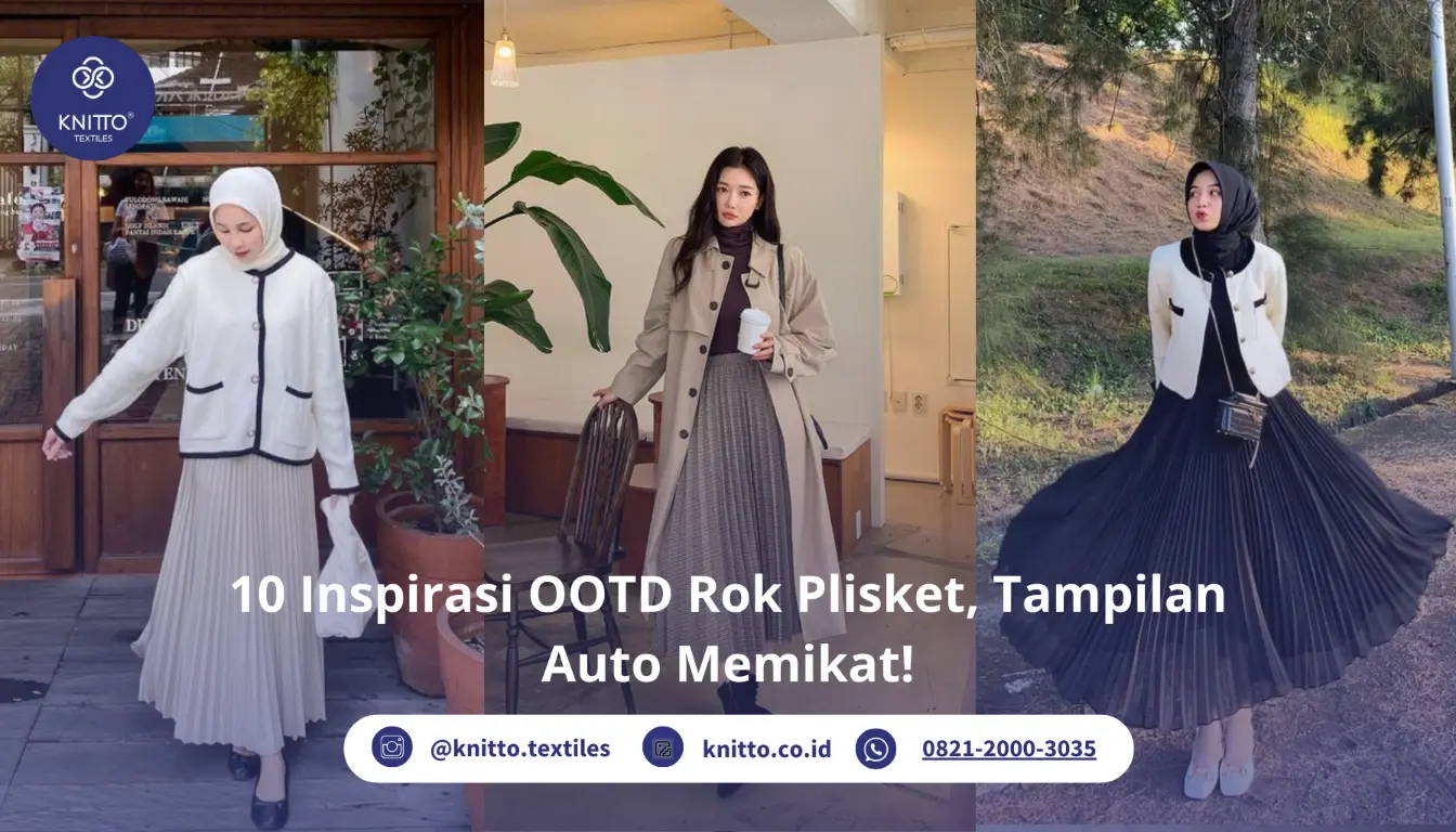 Inspirasi OOTD Rok Plisket