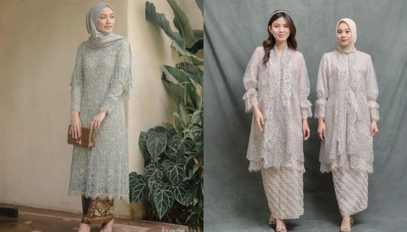 Model Kebaya Brokat Modern Tunik