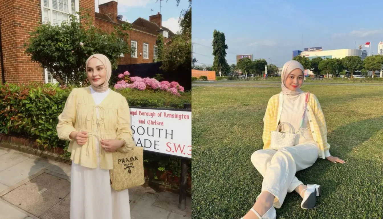 Baju Kuning Cocok dengan Jilbab Warna Apa - Cream