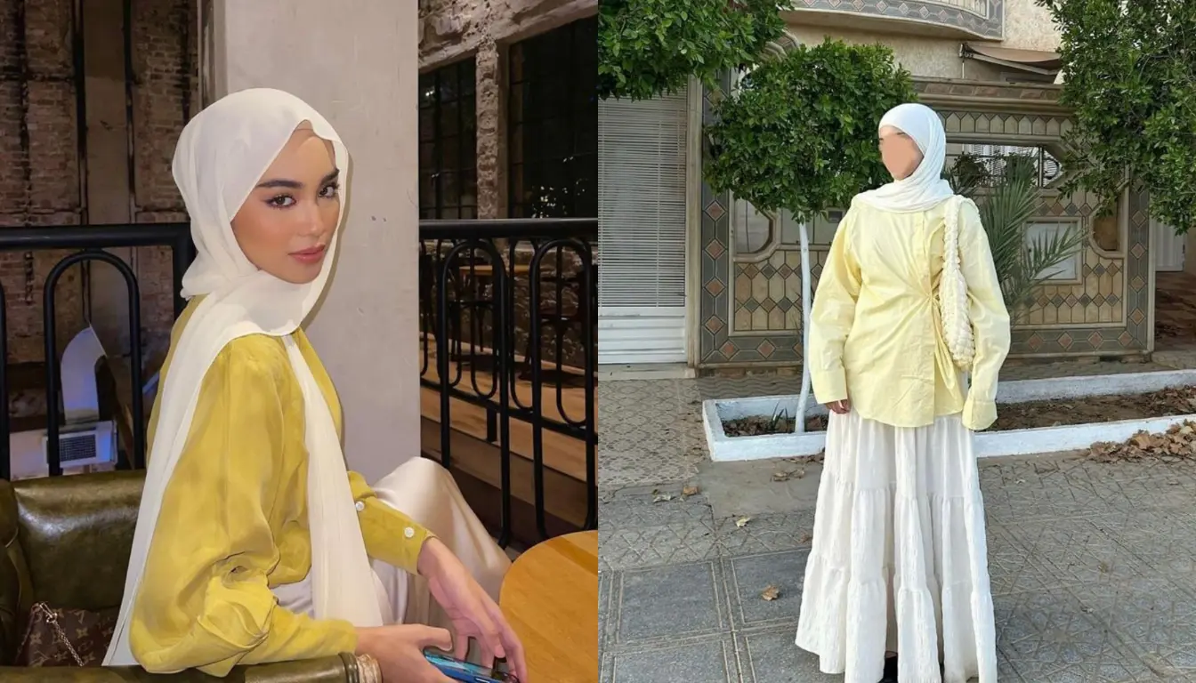 Baju Kuning Cocok dengan Jilbab Warna Apa - Putih