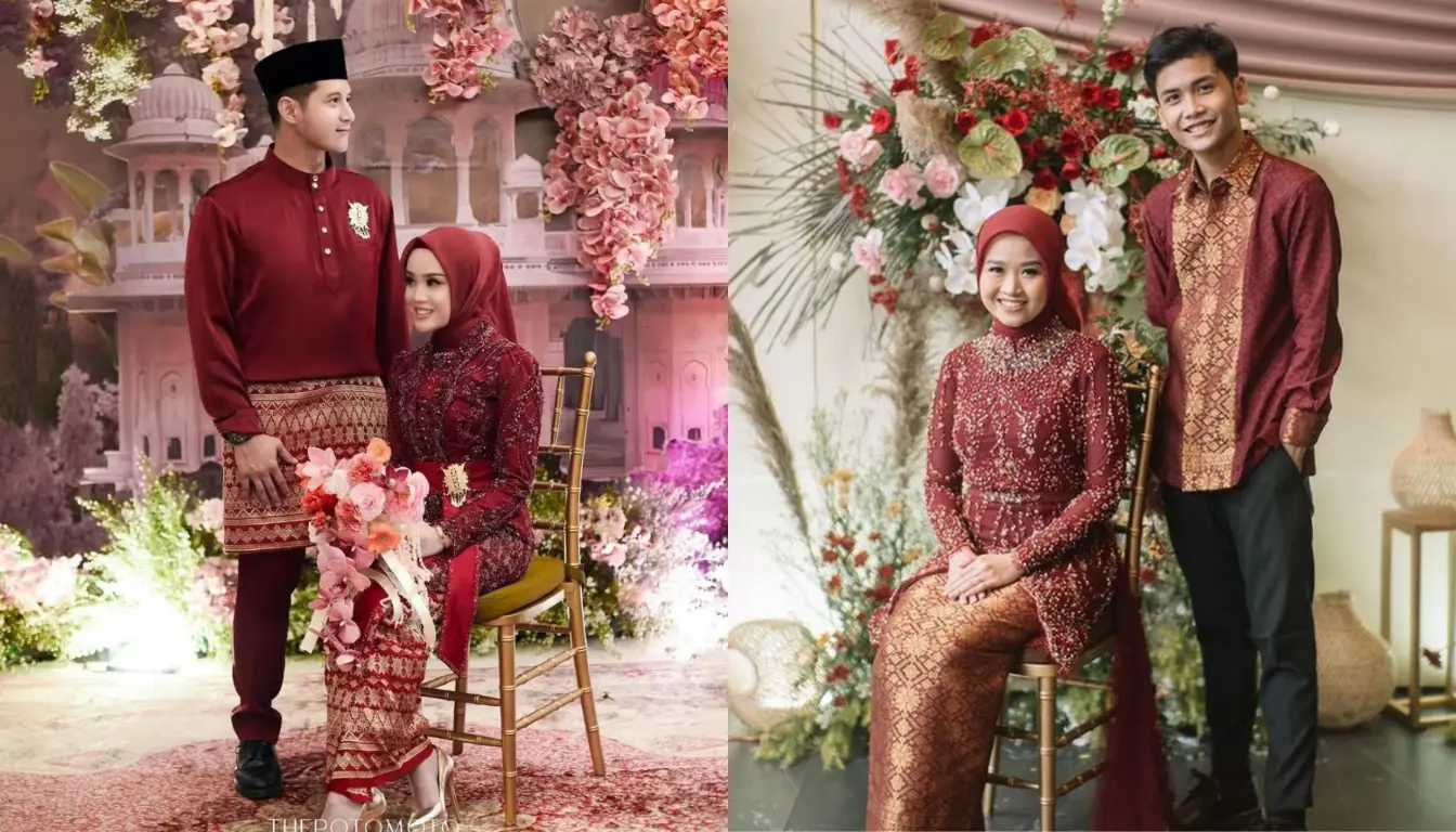 Baju Lamaran Couple Warna Merah