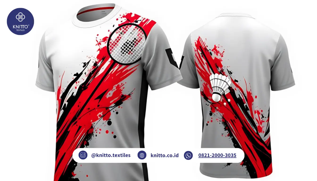 Ilustrasi Contoh Desain Jersey Badminton